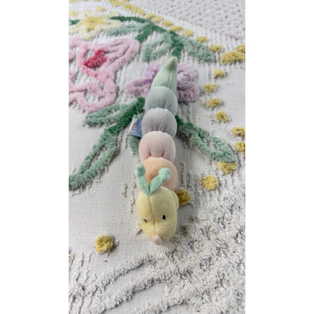 Baby Gund Mini Tinkle Crinkle Caterpillar Plush Rattle Pastel Multi Color 5710